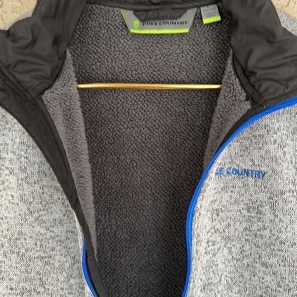 Free Country Boys Full Front Zip Fleece‎ Hybrid Sleeveless Vest - Picture 6 of 12